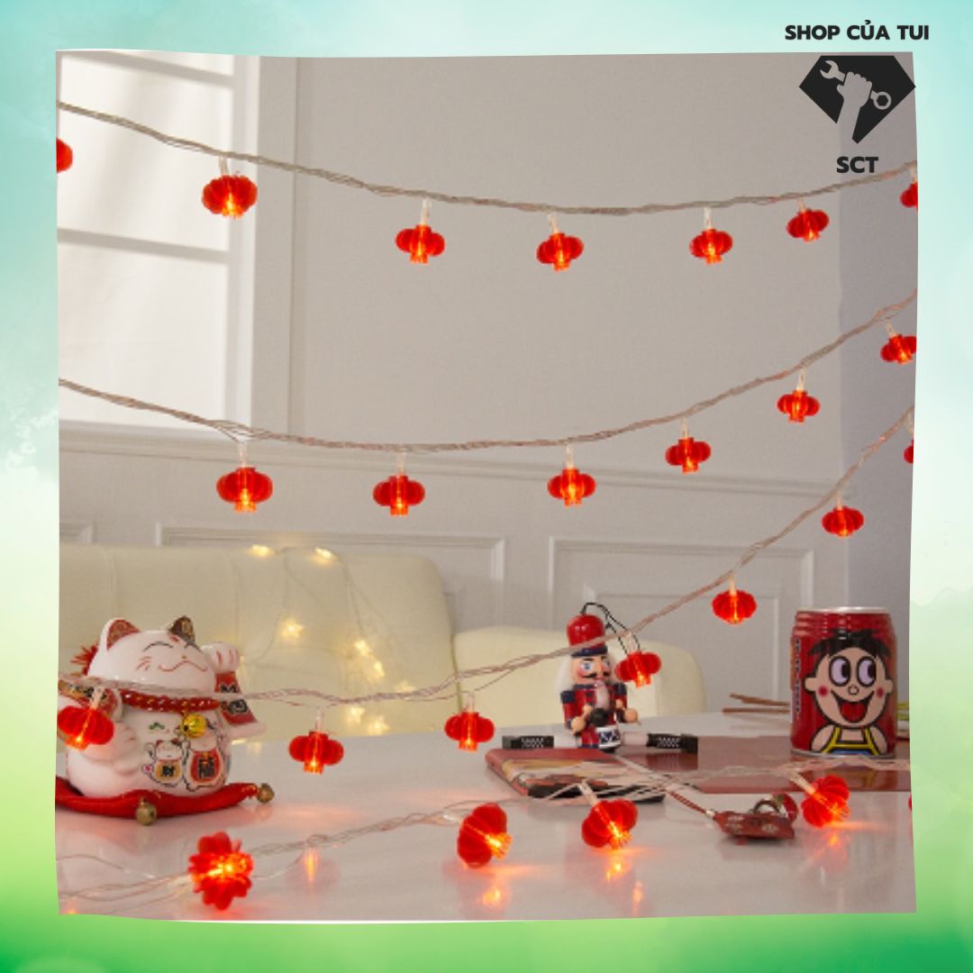 Dây đèn led lồng đèn mini trang trí nhà cửa