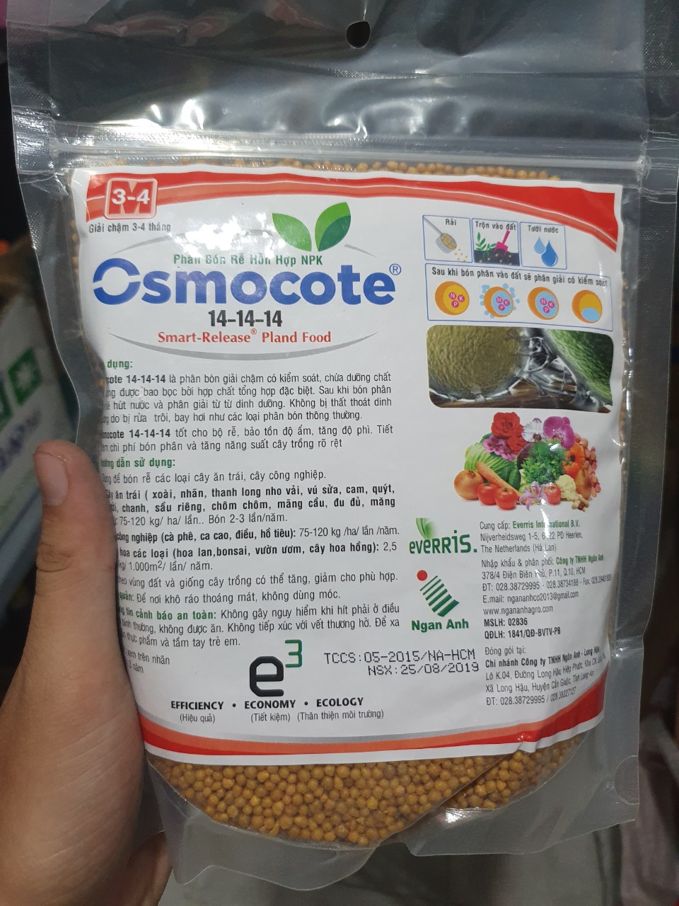 [HCM]PHÂN TAN CHẬM NPK Osmocote 14-14-14 GÓI 1Kg - C5.1040