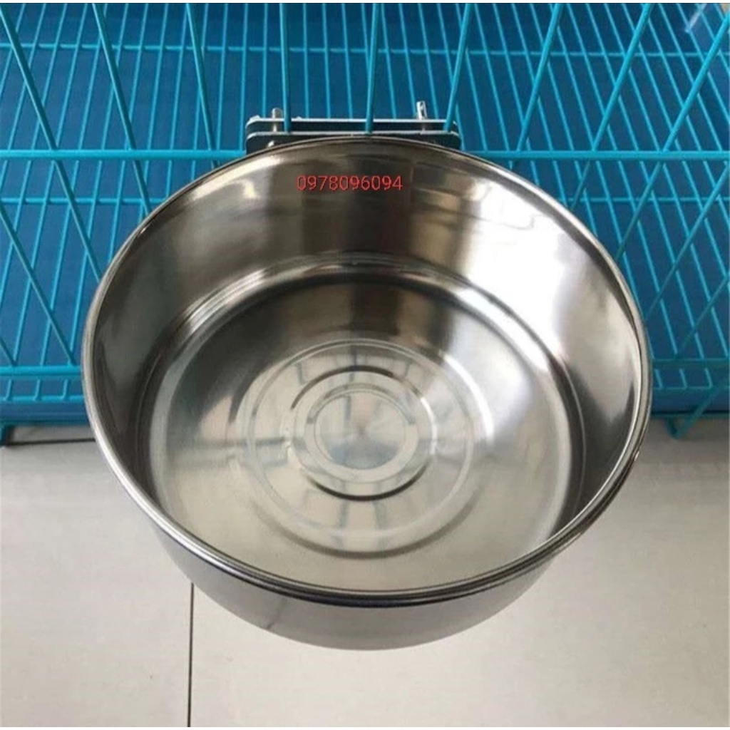 Cóng ăn uống inox 10cm cho vẹt máng ăn inox cho chồn hương máng uống inox cho chó máng ăn inox cho mèo