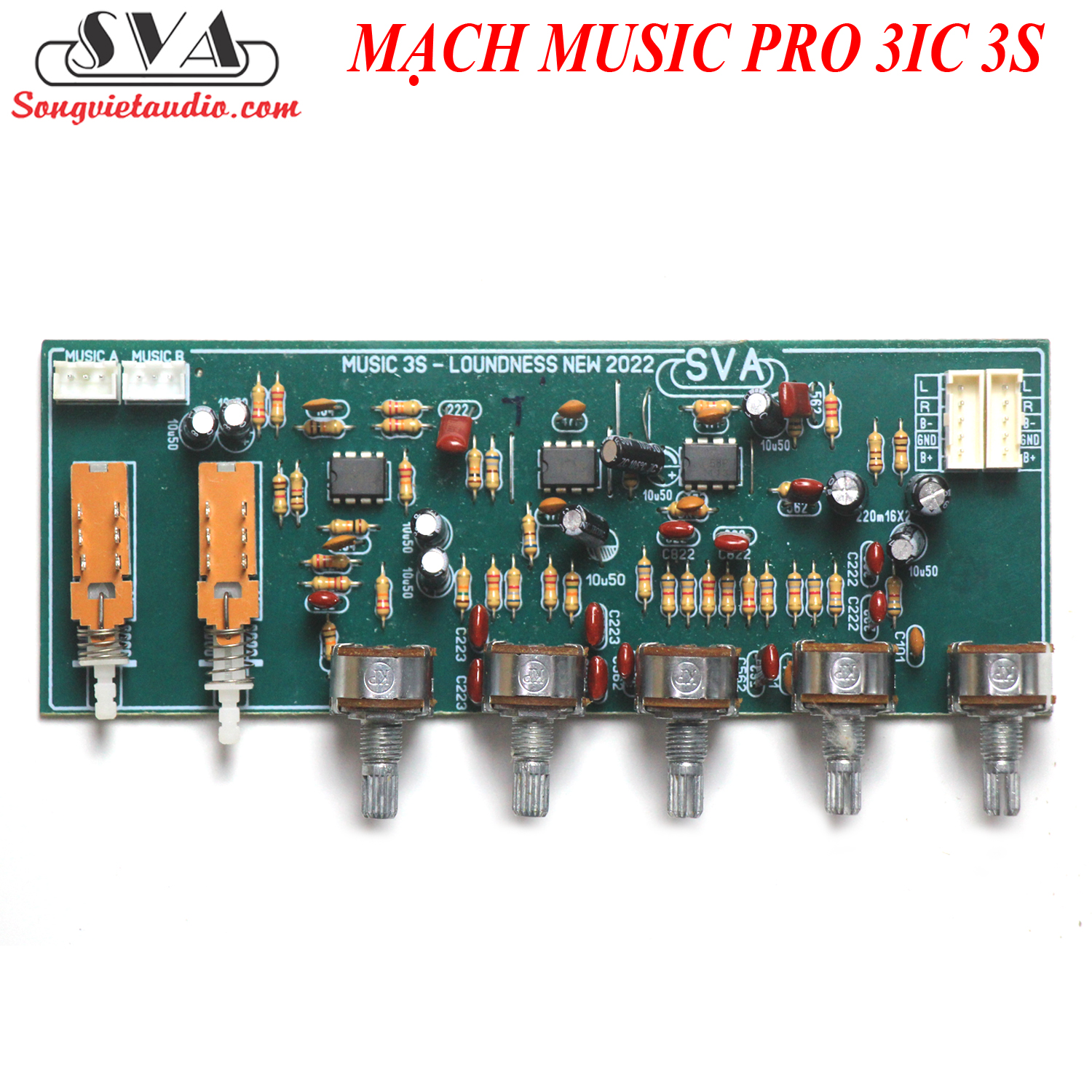 MẠCH MUSIC 3IC LẮP RÁP AMPLI GIA ĐÌNH - 1 MẠCH - KÈM DÂY