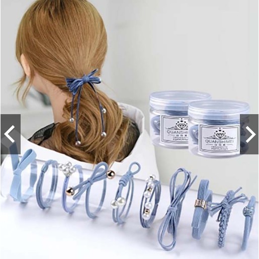 ⛔GIADUNGHOALONG⛔ Hộp 12 chun buộc tóc nữ (LOẠI 12 CÁI - LOẠI NGƯỜI LỚN)