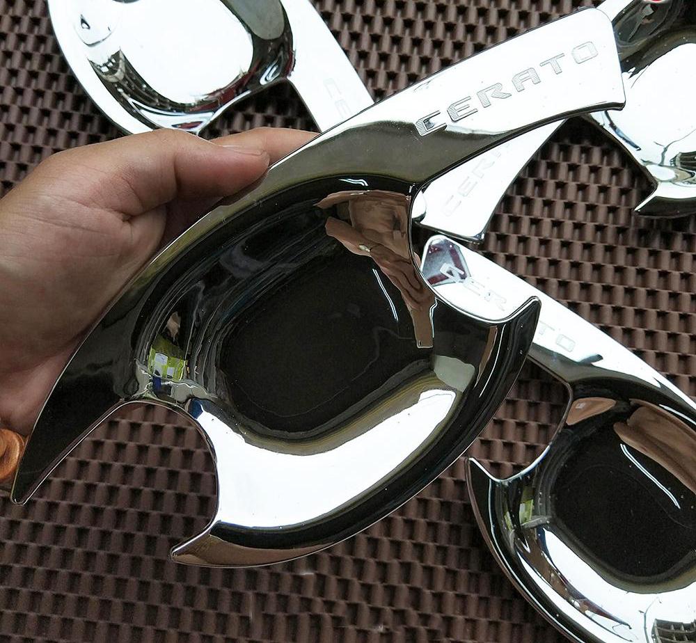 Bộ 4 ốp hõm cửa xe Kia Cerato 2016 2017 2018 Mạ Crom Cao Cấp, Giúp Chống Xước, Làm Đẹp Xe, Có Sẵn Keo Dính 2 Mặt, Lắp Đặt Dễ Dàng Tại Nhà