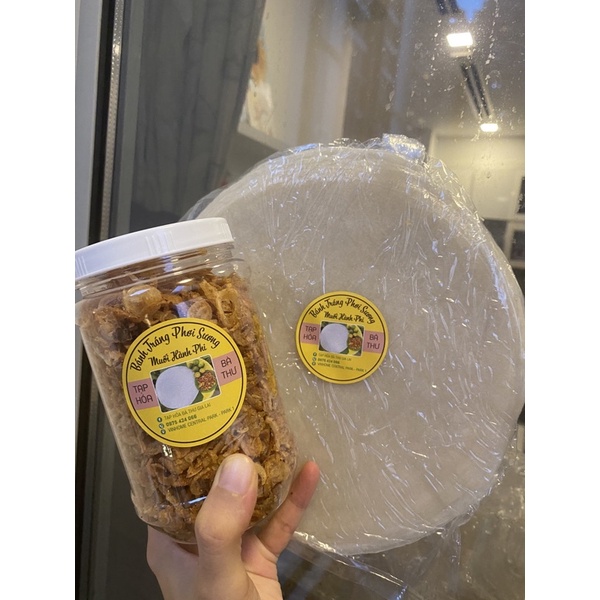 COMBO 500Gr BÁNH TRÁNG PHƠI SƯƠNG + 200GR MUỐI HÀNH PHI