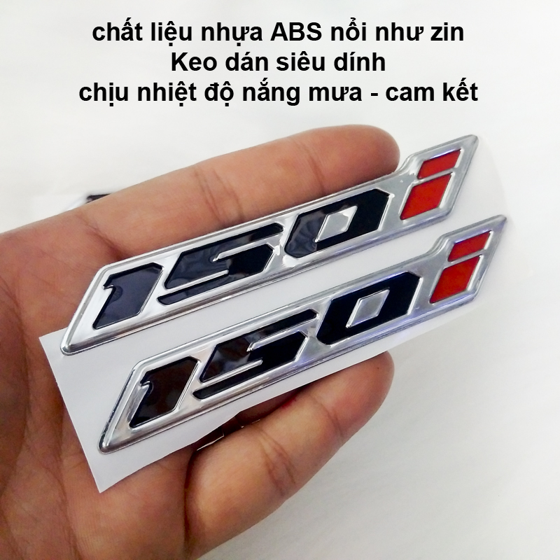 Bộ tem số 150i nhựa nổi abs như zin