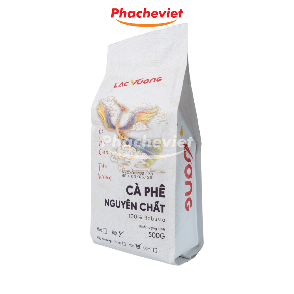 Cà Phê Lạc Vương 100% Robusta Bột 500g