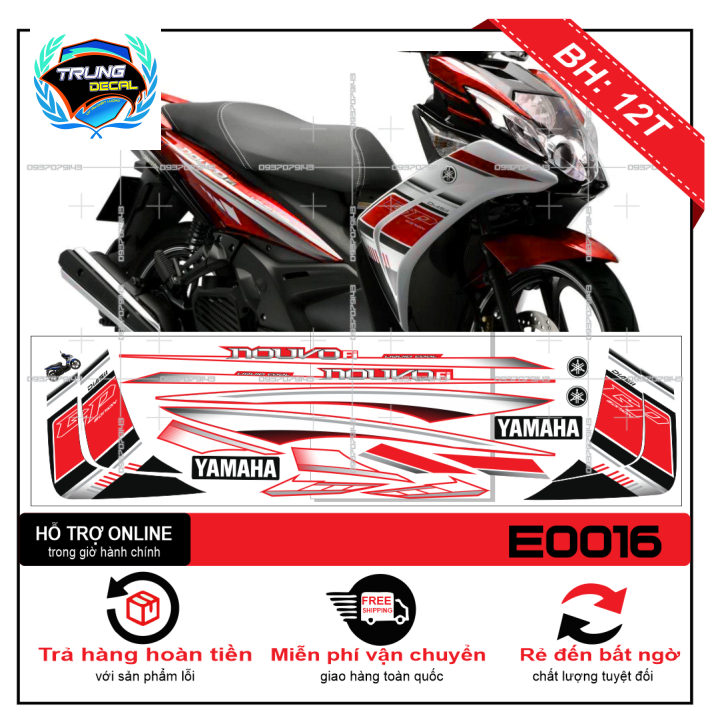 Tem rời xe NOUVO SX ZIN TRẮNG ĐỎ