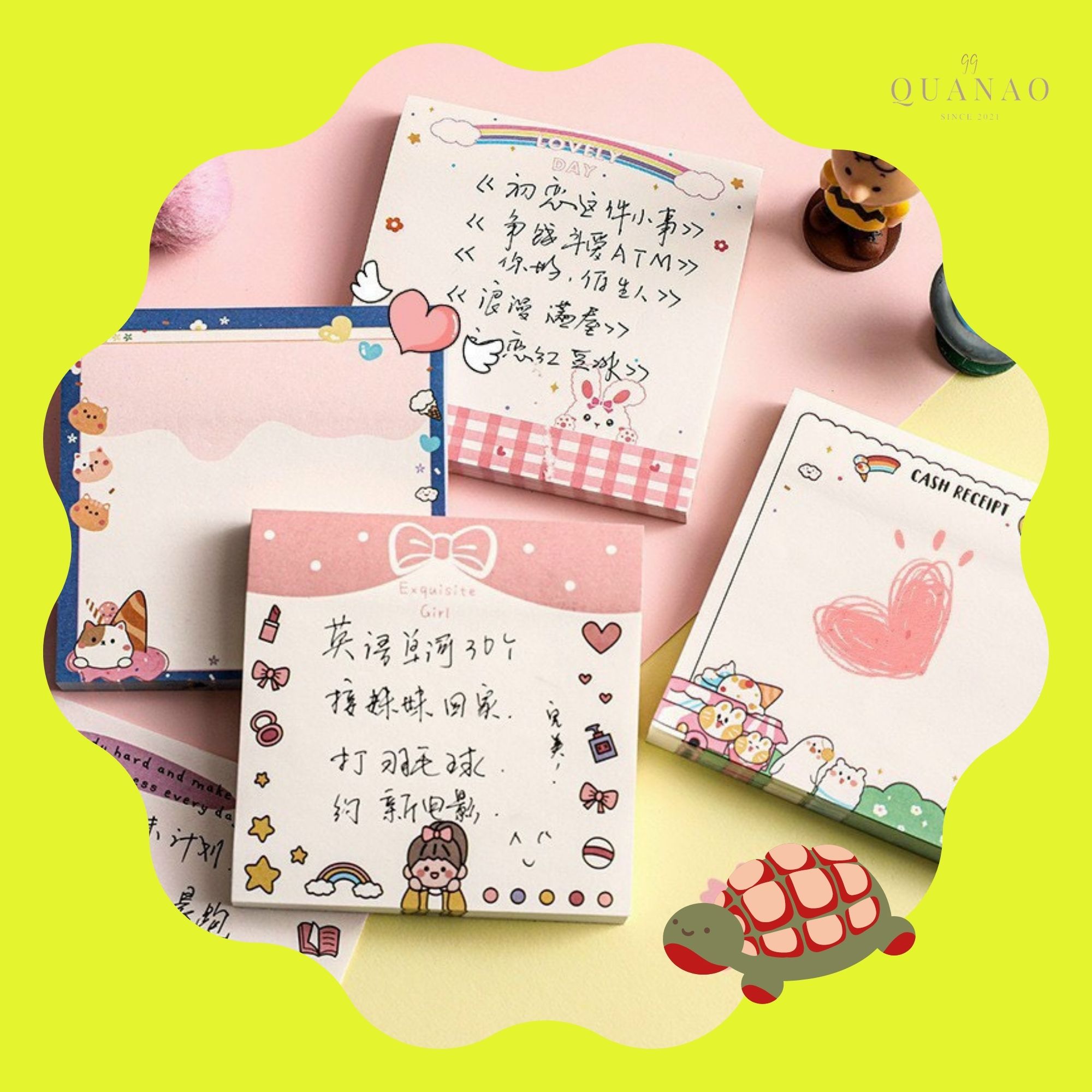 [HCM]GIẤY NOTE 80 TỜ sticker Cute Đáng Yêu