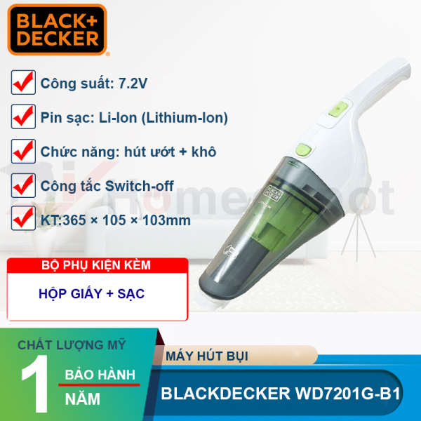 Máy Hút Bụi Cầm Tay Dùng Pin Black & Decker NVB115J-B1 (3.6V) - Hàng chính hãng