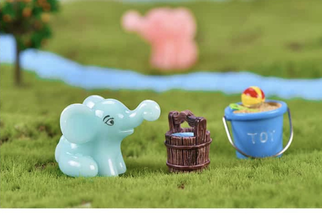 Phụ kiện trang trí voi con (2 con)