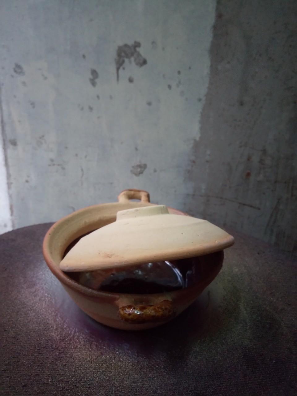 [HCM]Nồi đất trán men trung C6*17cm ( không nấu )