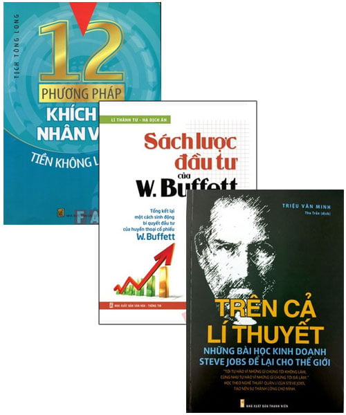 Fahasa - combo: 12 phương pháp khích lệ nhân viên + trên cả lí thuyết + sách lược đầu tư của w.buffett
