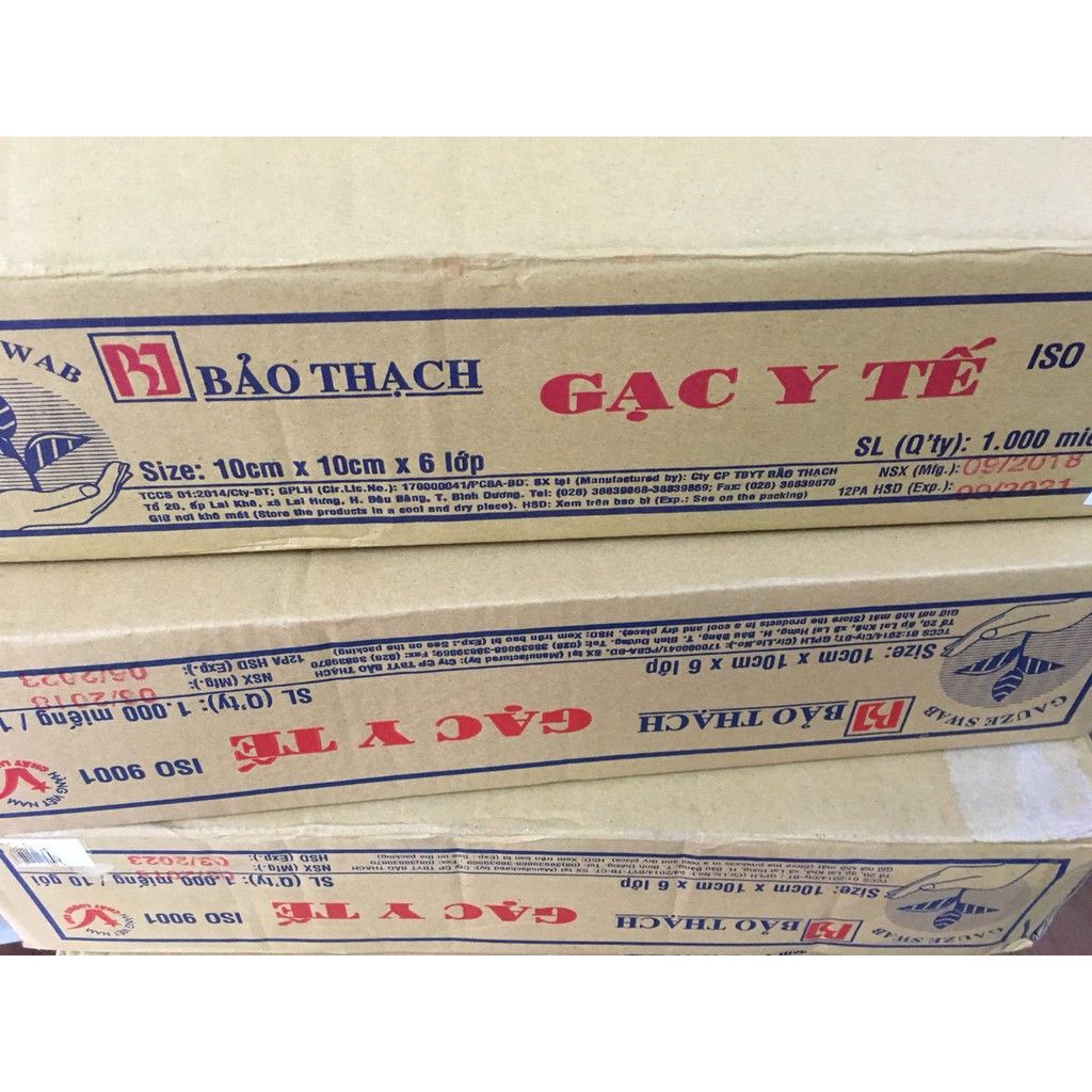 [HCM]Gạc Y Tế Bảo Thạch 100 Miếng