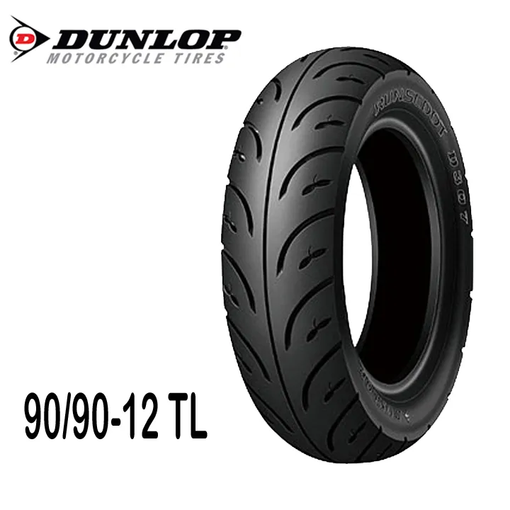 Vỏ xe Dunlop 90/90-12 không ruột, dùng cho LEAD 125, SCR 110, NOZZA hàng chính hãng, dày dặn, chống đinh tốt, bám đường, phù hợp đi phố và touring, bảo hành 1 năm, xuất xứ Indonesia, Dunlop D307
