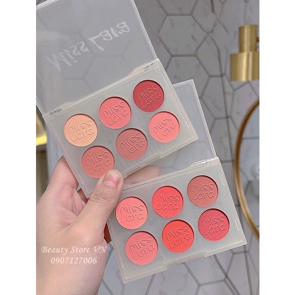 [FREESHIP💋] Bảng Phấn Má Hồng & Phấn Mắt Mini 6 Ô Blusher Eyeshadow Palette