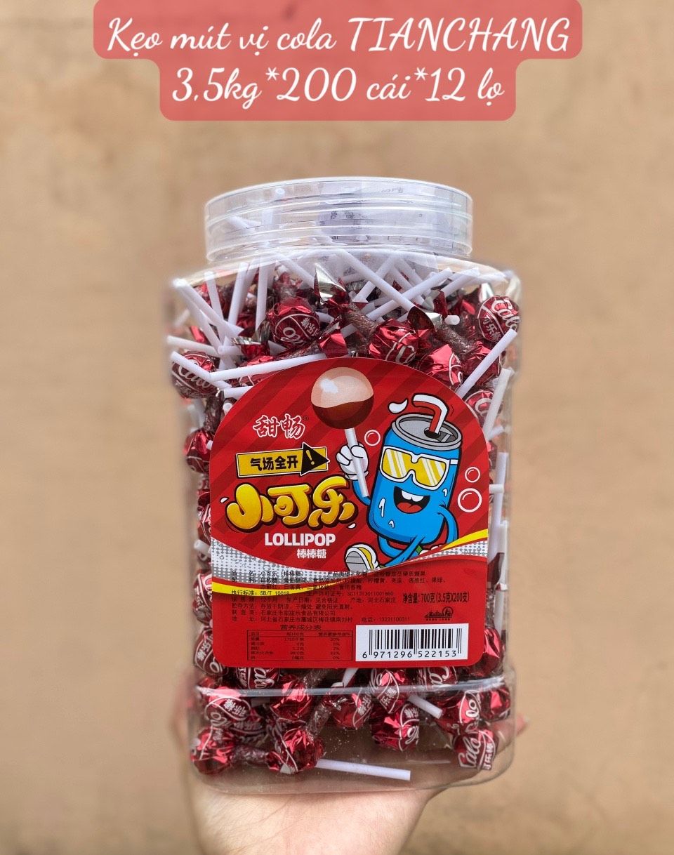 [ VỊ COCA COLA ] Kẹo Mút Mini Trái Cây Cho Bé [ HỦ 200 CÂY]