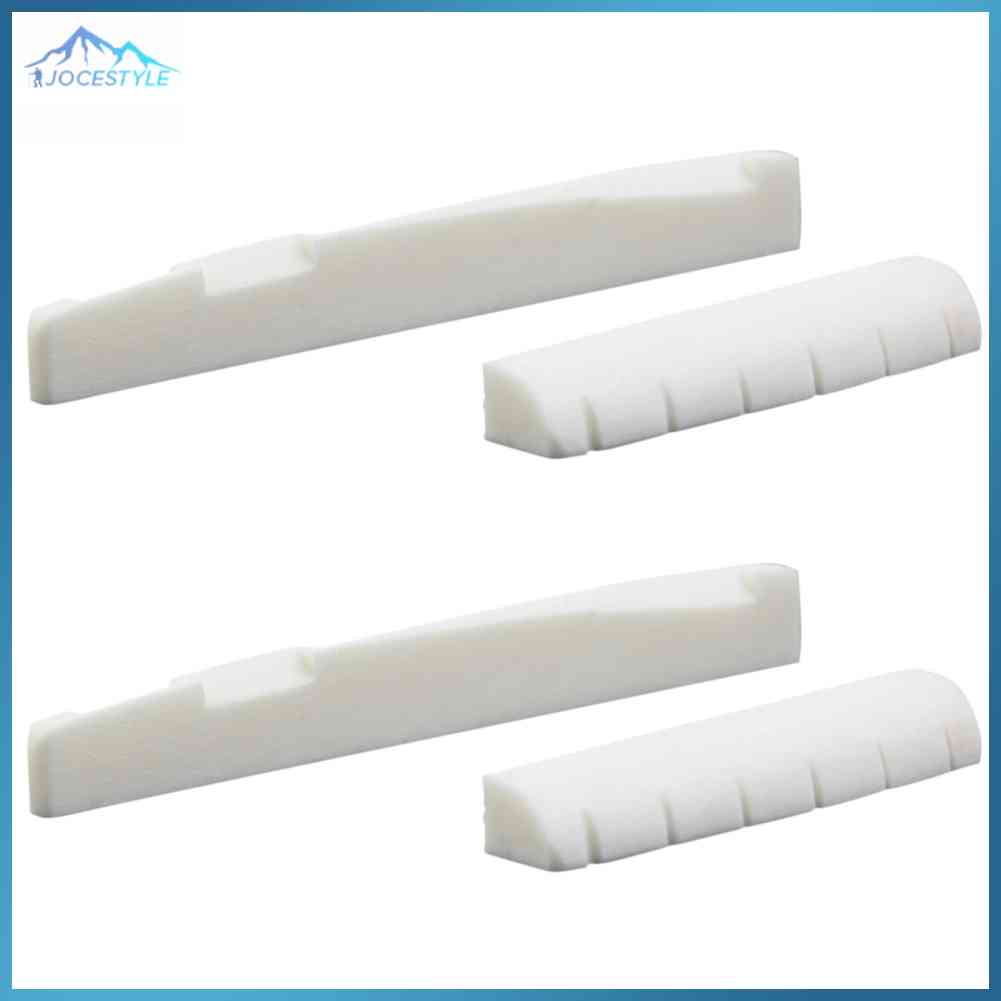 4pcs Buffalo Bone Guitar Bridge Nut Saddle for 6 String Guitar Stringed Instrument Parts