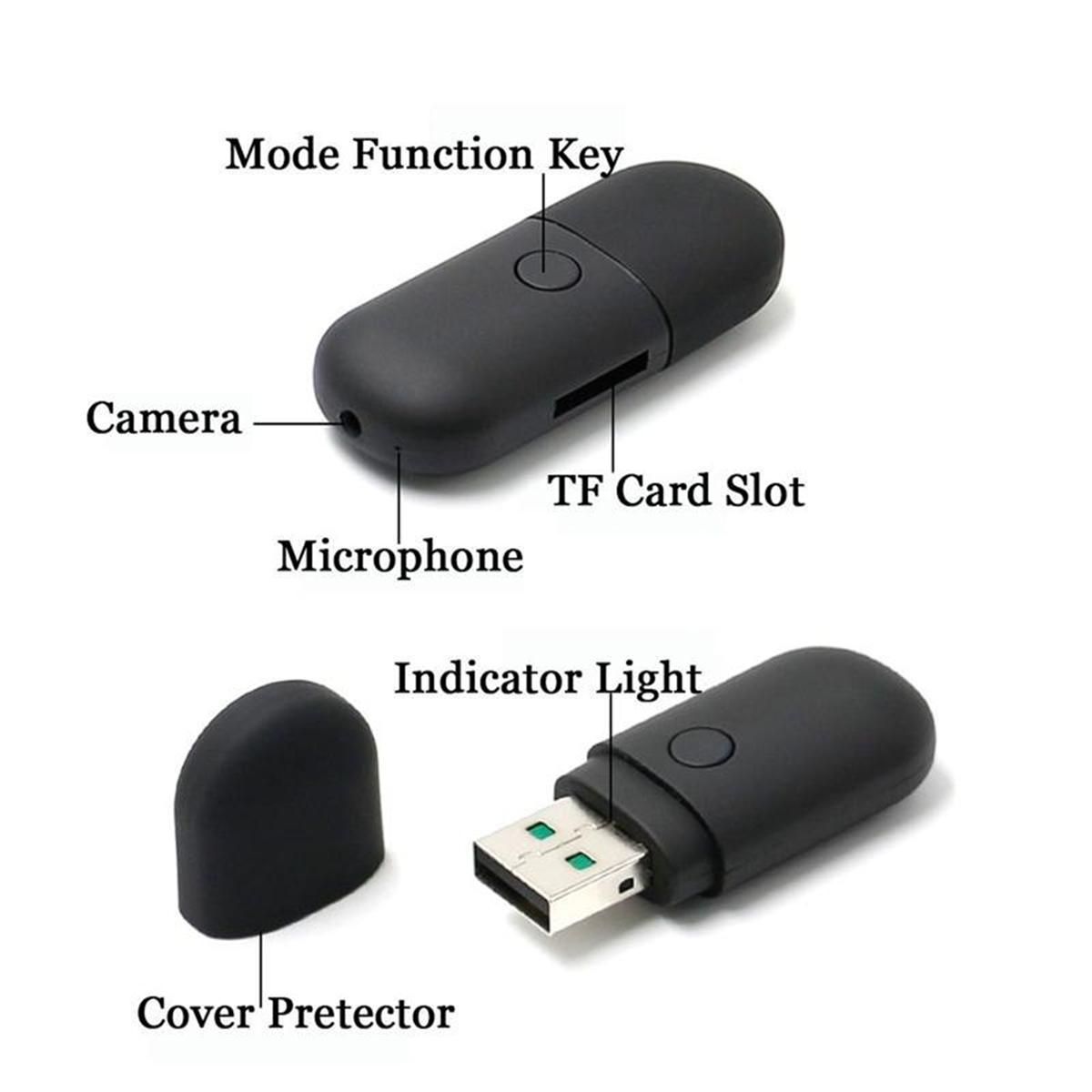 Camera Mini Elitek Hình USB Bầu Dục ECH-5450+ Thẻ Nhớ 8GB