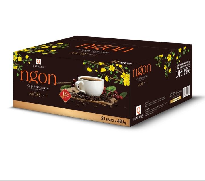 Cà Phê Ngon Trần Quang ( cà phê sữa More in 1), gói 24 tip