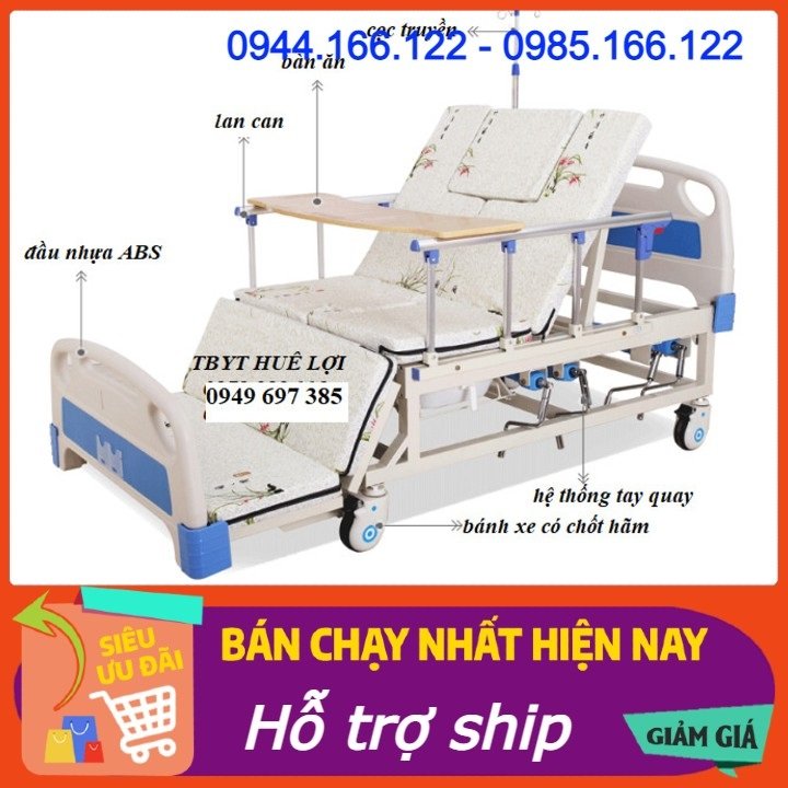 Giường Đa Năng Có Bô Vệ Sinh - Chậu Gội Đầu - Nghiêng Trái Phải - Nâng Hạ Đầu Chân ( Giá 9000000 )