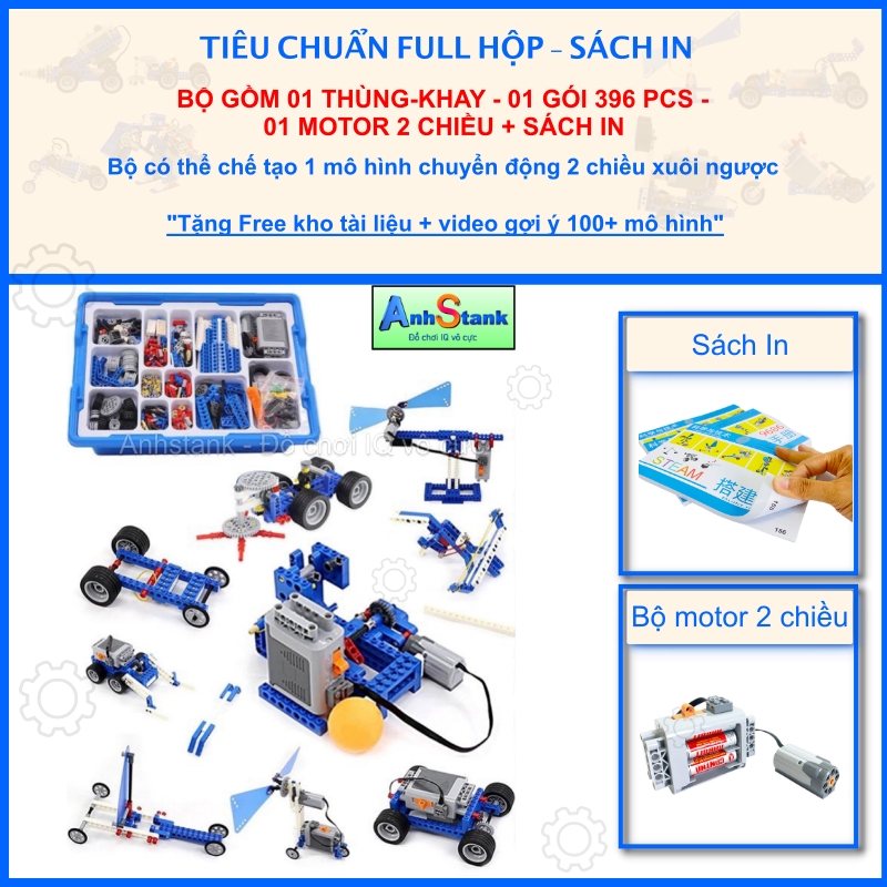[Hoàn tiền 10%]Mô hình lắp ráp 9686 Điều khiển từ xa - Full Hộp sách lắp 100+ mô hình gợi ý cho bé 6+ có Thùng nhựa 40x30x15cm và khay phân loại 13 ngăn, education siêu phẩm đồ chơi trí tuệ Bảo hành động cơ 1 đổi 1 mới trong 1