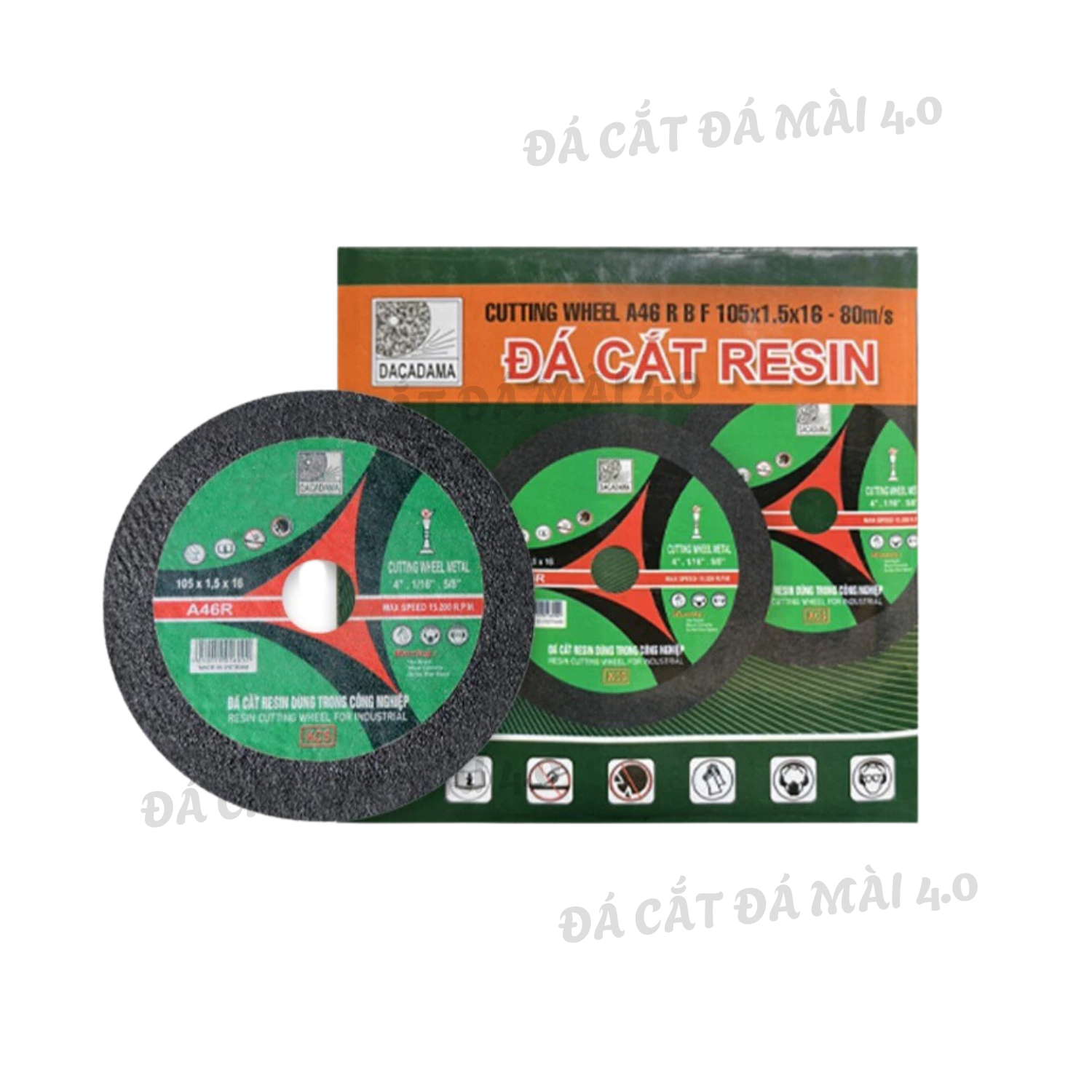 Đá cắt sắt RESIN 105x1.5x16 mm - Đá cắt inox, Đá cắt kim loại