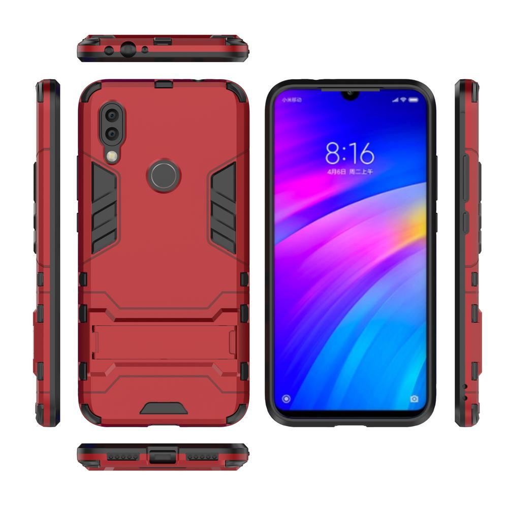 Ốp lưng chống sốc Iron Man Xiaomi Redmi 7, chân chống lưng máy tiện lợi