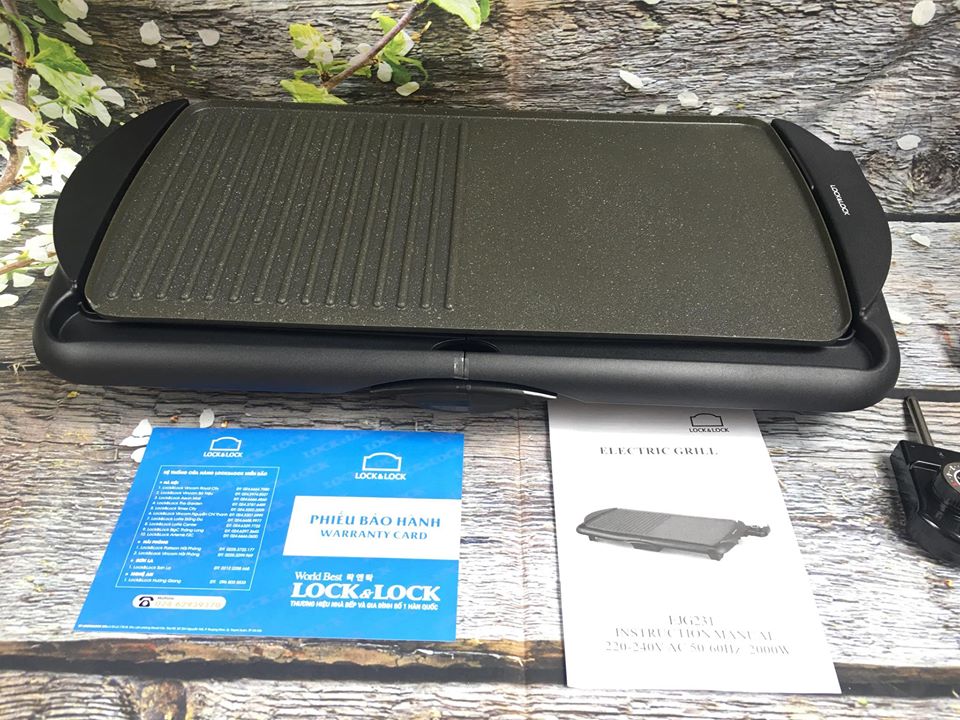Vỉ Nướng Điện 2000W Lock&Lock Electric Grill Pan EJG231