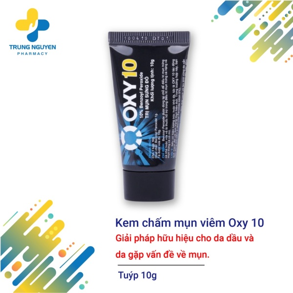 Kem chấm mụn viêm Oxy 10 (10g)