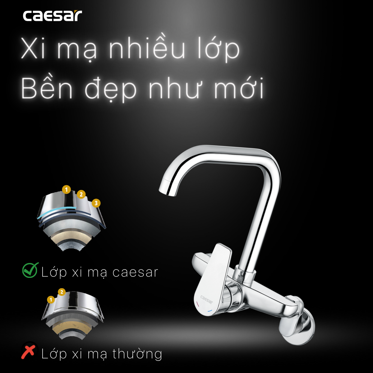 Vòi bếp nóng lạnh K535C