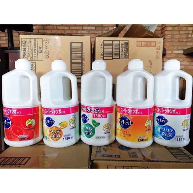 Nước Rửa Bát Kao 1380 ml Nhật không mùi