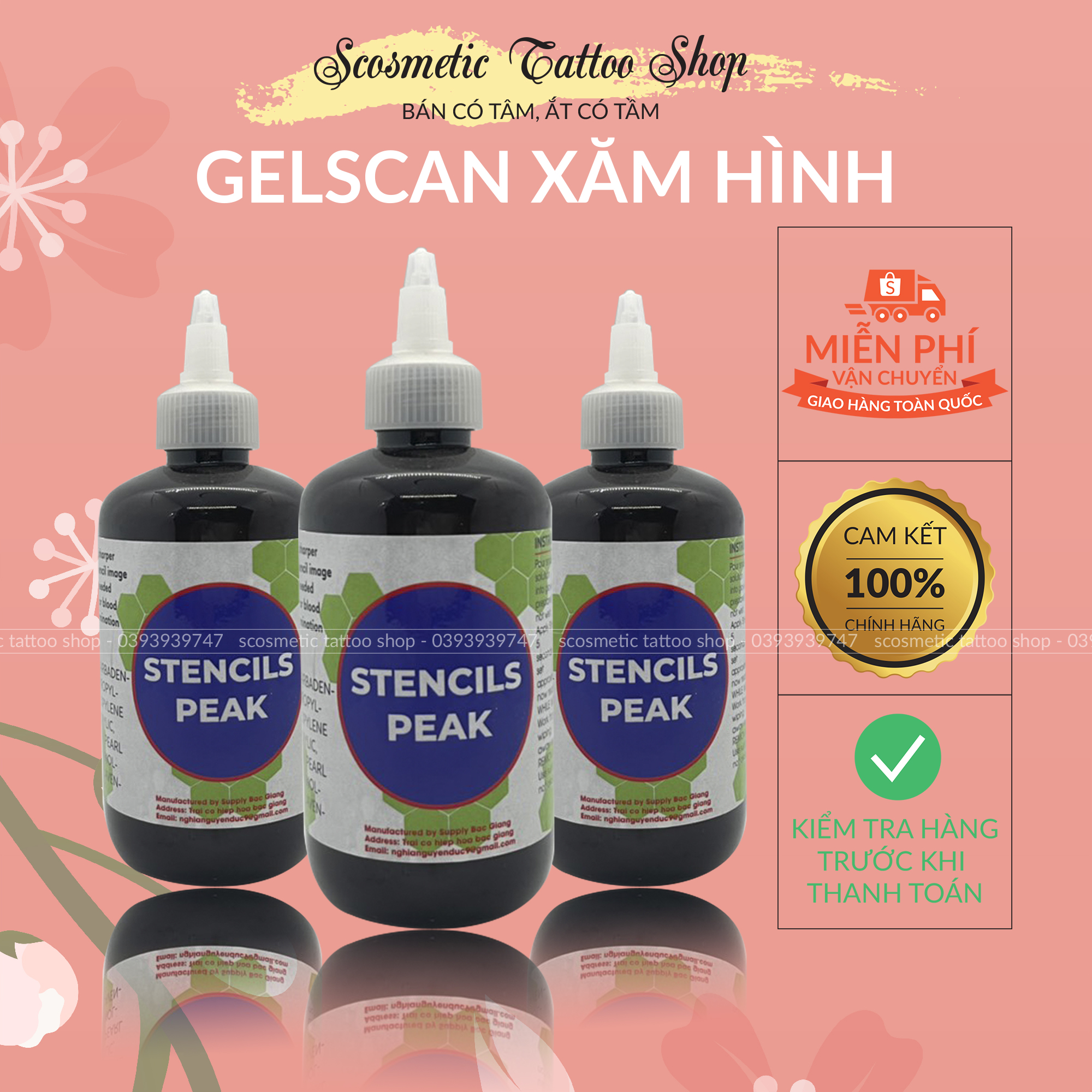 Gel scan Sơn Én Hình xăm swallow 240ml