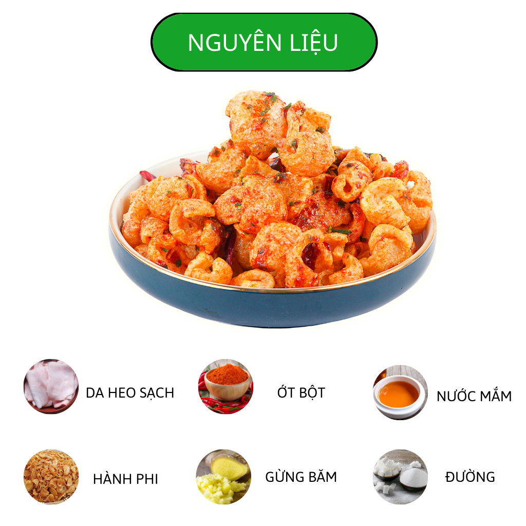 250gr Da heo chiên giòn mắm hành thái lan