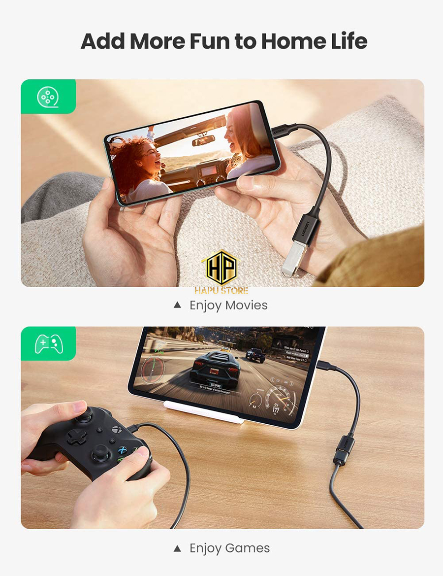 Cáp OTG USB Type C to USB 3.0 Ugreen 30701 chính hãng - Hapustore