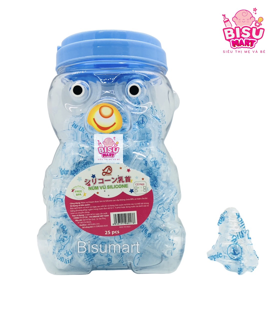 Núm vú cổ hẹp silicon siêu mềm Aquasart Dream Size S, M, L, +