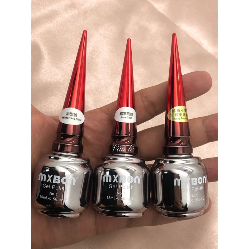 Sơn gel móng tay base top cứng móng mxbon