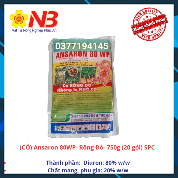 (CỎ) Ansaron 80WP- Rồng Đỏ- 750g SPC