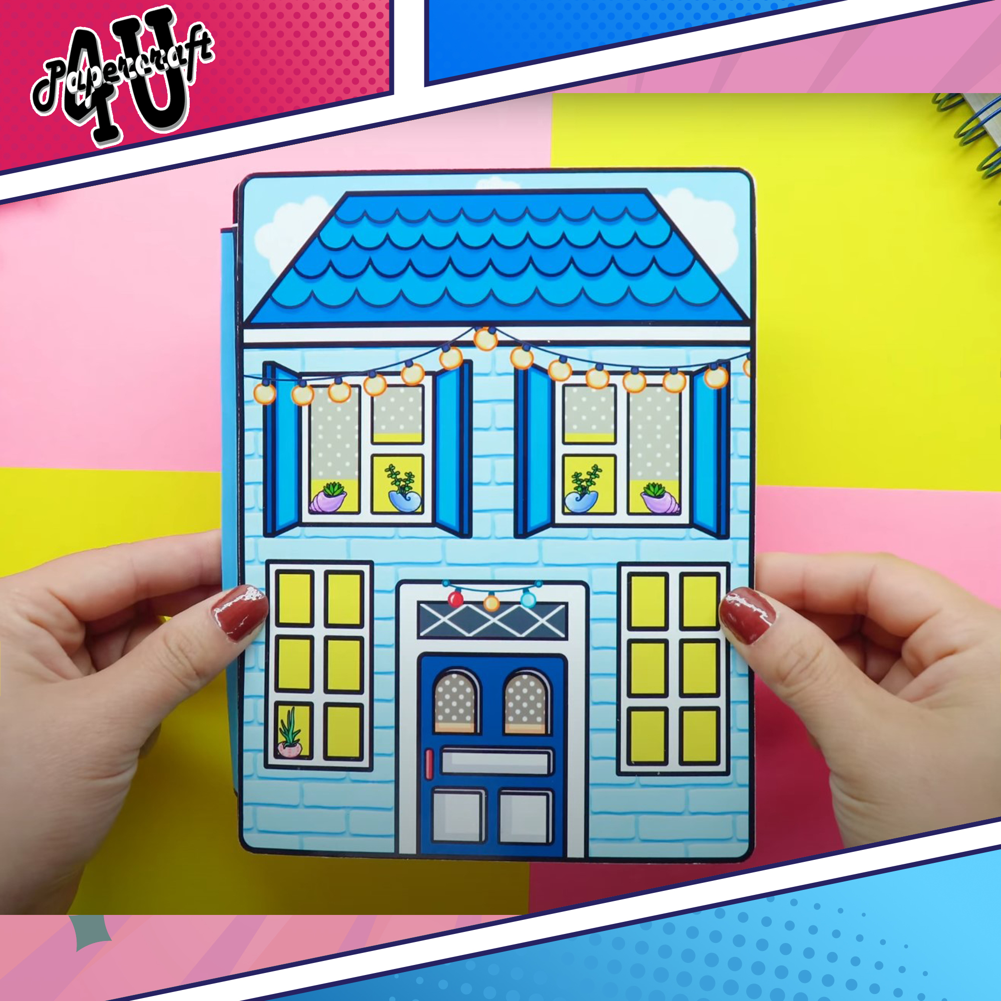 Đồ chơi ngôi nhà búp bê giấy cắt thủ công diy - toca life world - mẫu ta019