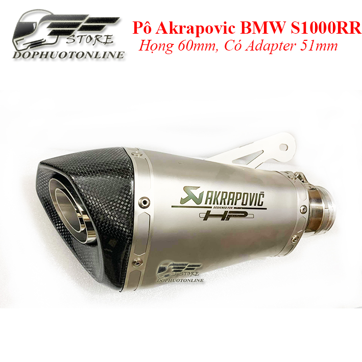 Pô Akrapovic Đùi Gà Lớn Họng 60Mm - 51Mm <Dpol>