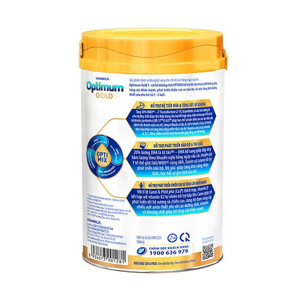 (Mẫu Mới) SỮA BỘT VINAMILK OPTIMUM GOLD 3 850G.