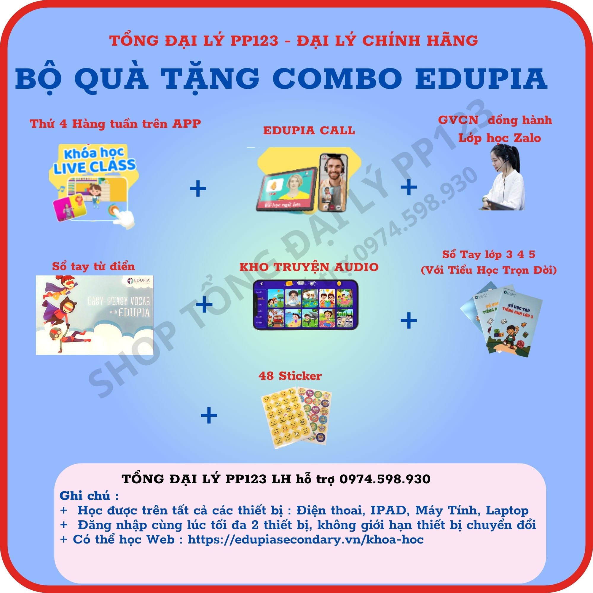Combo Edupia Tiểu học và Thcs trọn đời