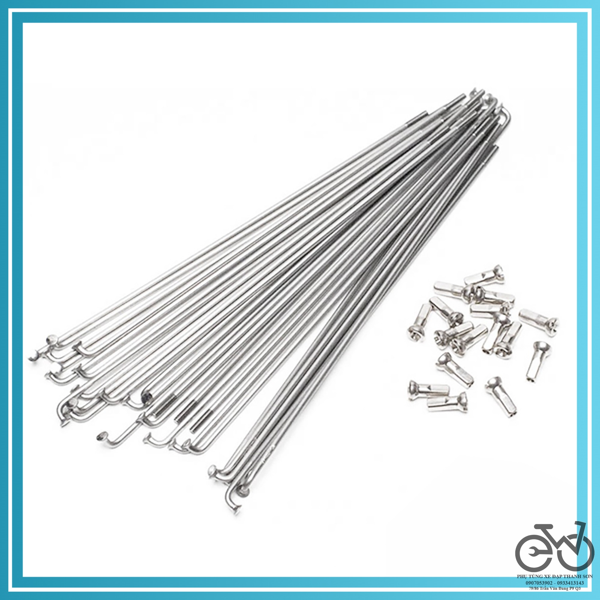 Nan hoa, căm xe đạp inox không rỉ (giá 1 cái)