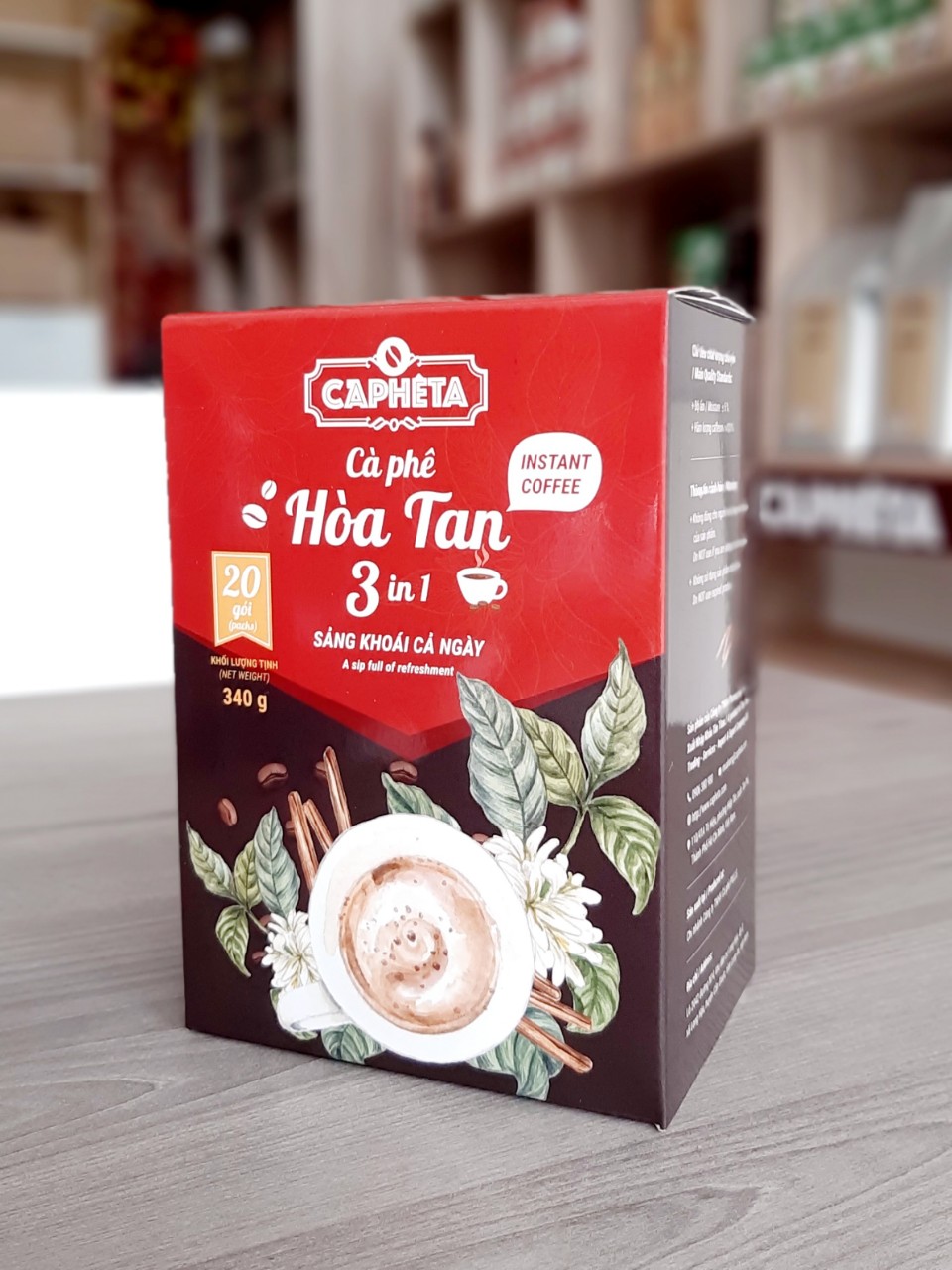 CAPHETA Cà phê hòa tan 3in1 (Đỏ) 340g