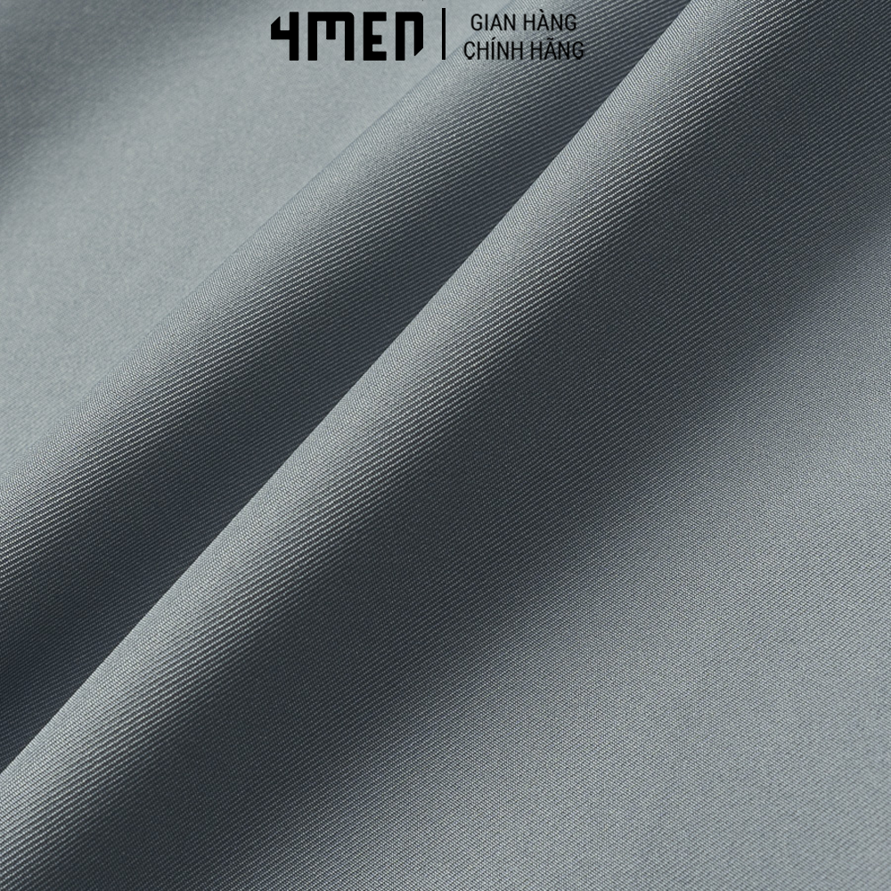 [Flash Sale - Brand Day 06.10] Áo Sơ Mi Nam Dài Tay Đẹp 4MEN SM088 vải lụa chéo hạn chế nhăn, mềm mịn, form regular trơn màu thanh lịch, hiện đại