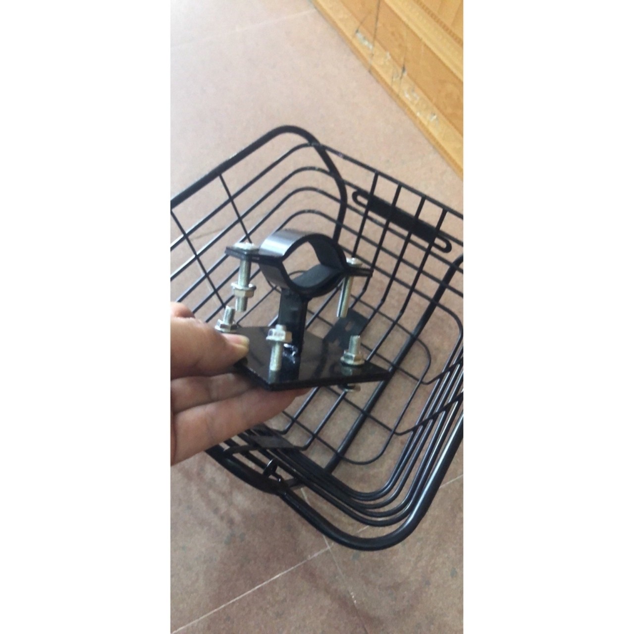 Giỏ sắt xe đạp bền đẹp ( có sơn tĩnh điện chống rỉ )