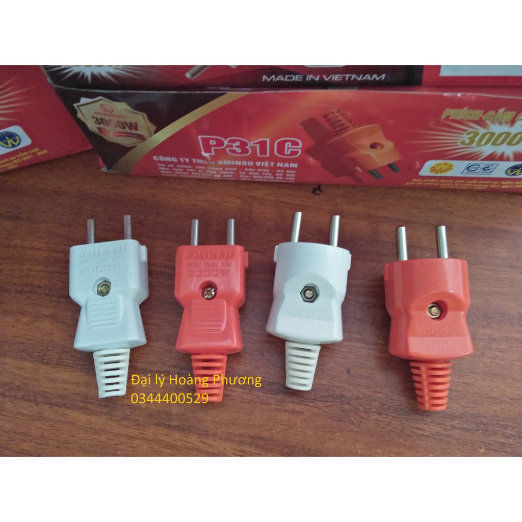 Phích Cắm Siêu Chịu Tải Công Nghiệp Ominsu Chinh Hang 3000W P31T-P31C- P33T-P33C