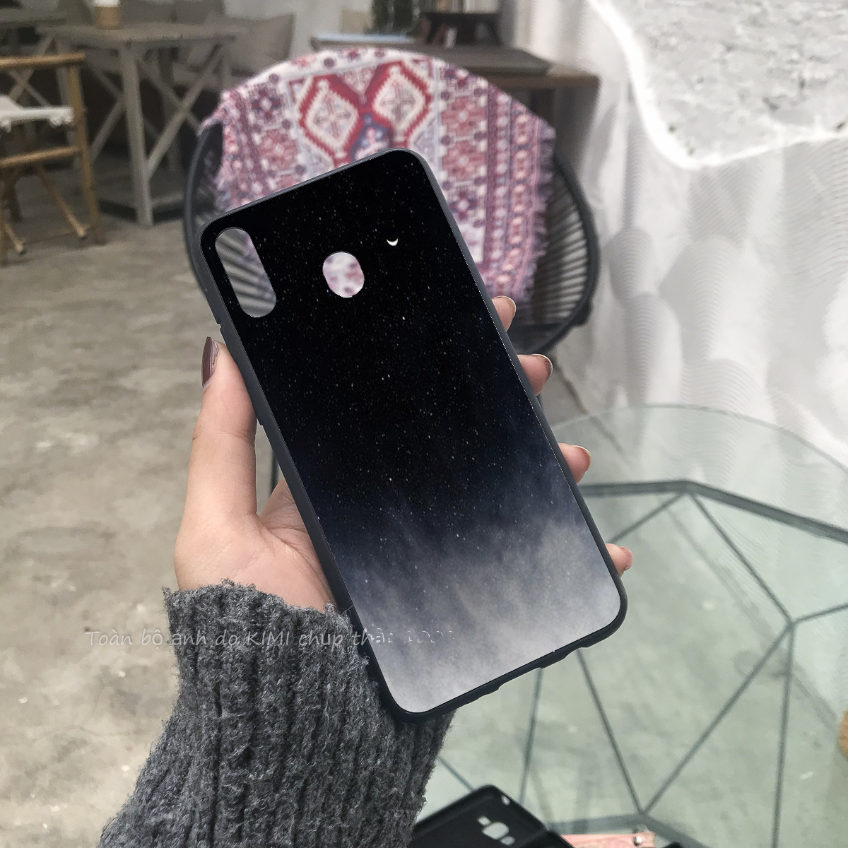 Ốp samsung j3 pro / j7 pro / j7 plus lưng kính cường lực galaxy kimicase