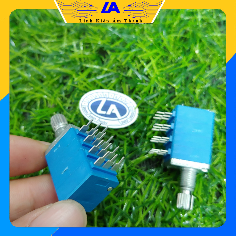 Chiết áp 12 chân xanh chống hú mic 500k
