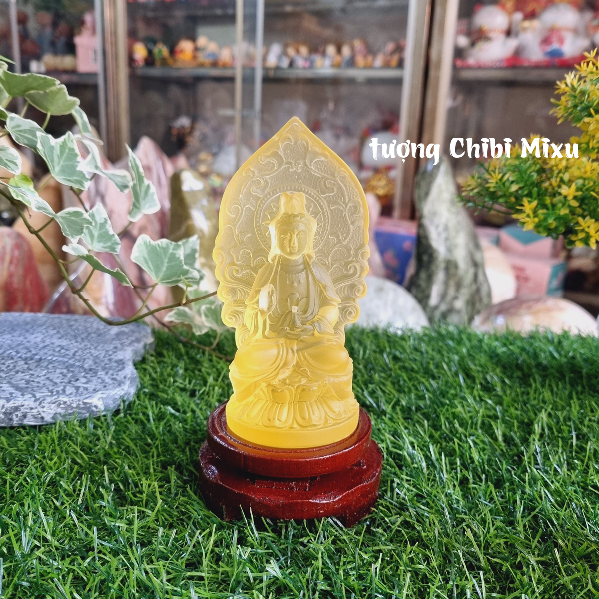 Tượng Phật ông / Quan Âm lưu ly 13cm