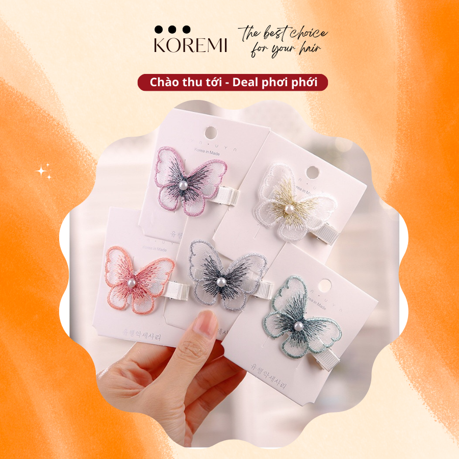KOREMI Kẹp Tóc Hình Bướm Style Korea