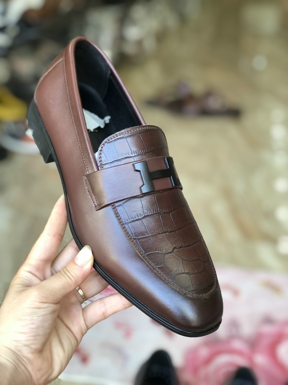 Giày lười nam công sở da bò cao cấp